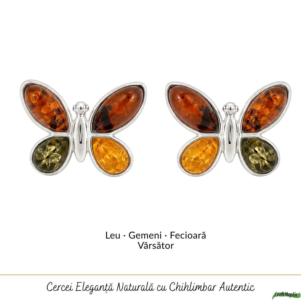 Cercei cu Chihlimbar, Argint 925 – CraftMystic
