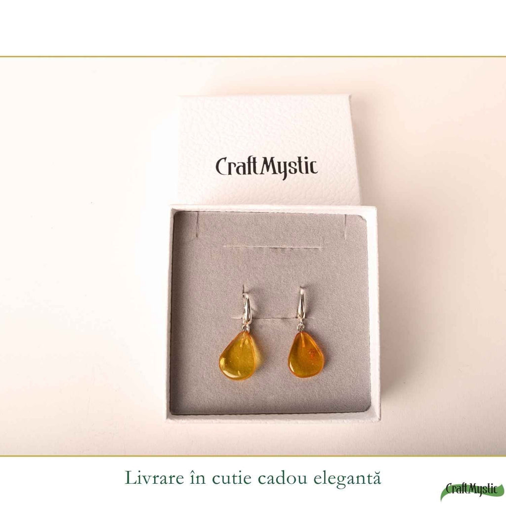 Cercei cu Chihlimbar, Argint 925 – CraftMystic
