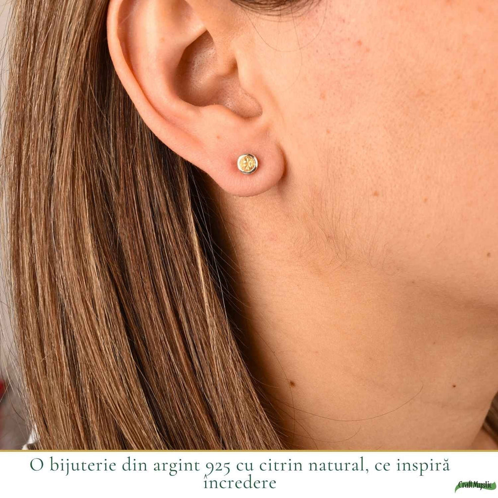 Cercei cu Citrin, Argint 925 – CraftMystic