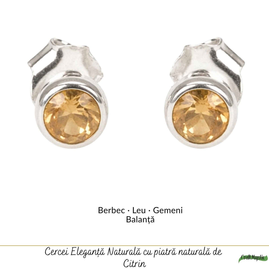 Cercei cu Citrin, Argint 925 – CraftMystic