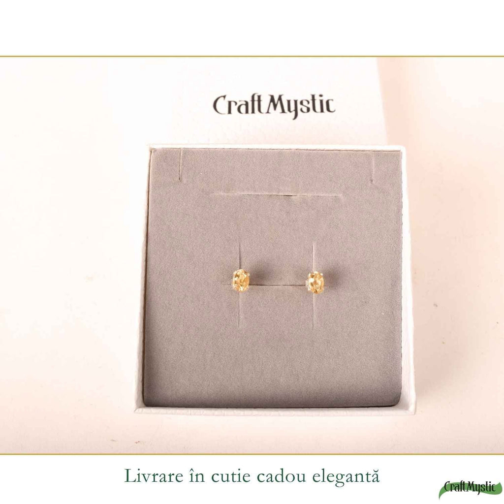 Cercei cu Citrin, Argint 925 – CraftMystic