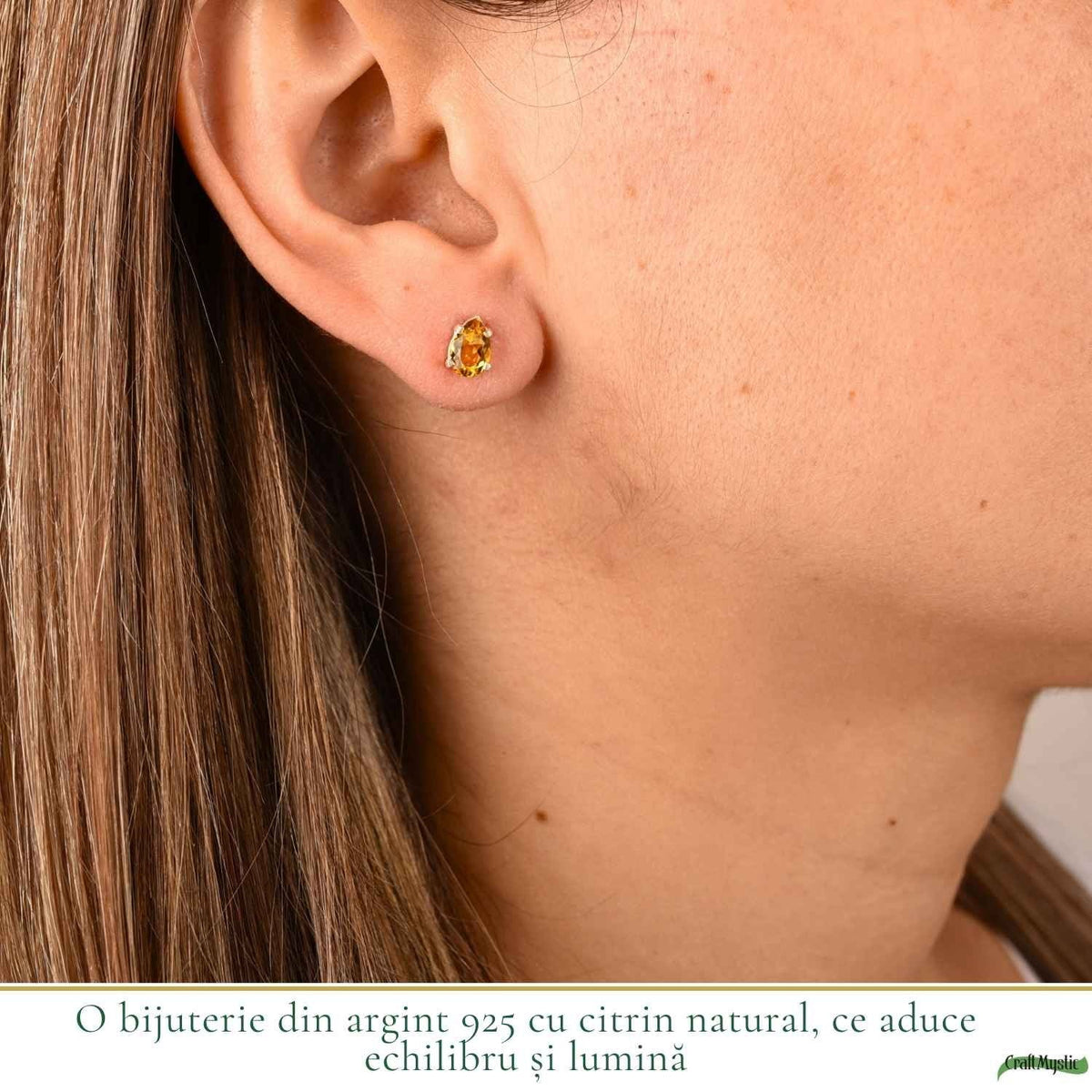 Cercei cu Citrin, Argint 925 – CraftMystic