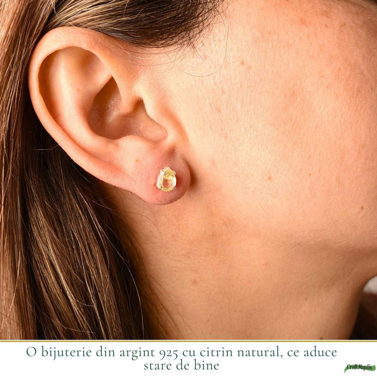 Cercei cu Citrin, Argint 925 – CraftMystic