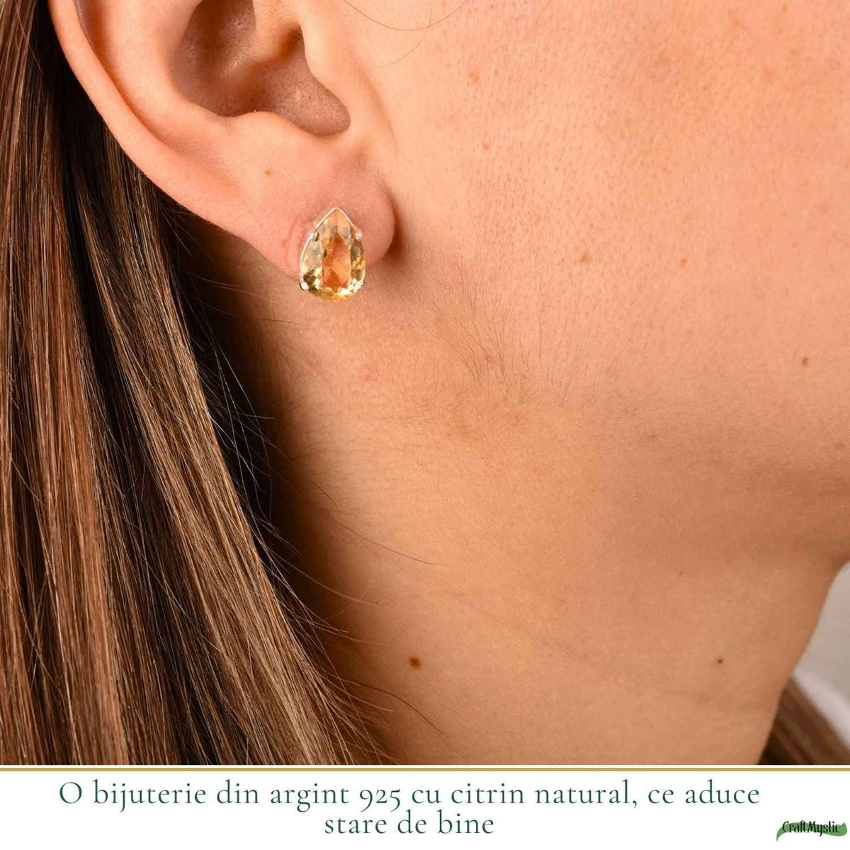 Cercei cu Citrin, Argint 925 – CraftMystic