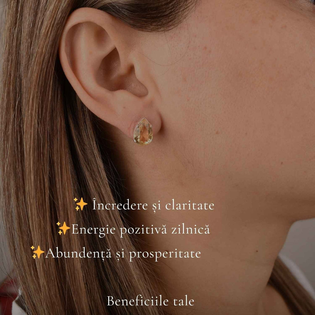 Cercei cu Citrin, Argint 925 – CraftMystic