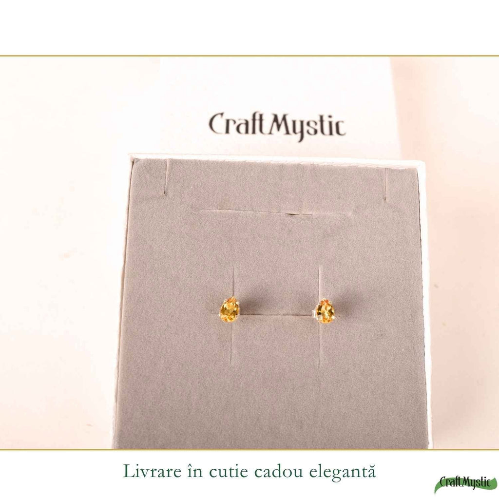 Cercei cu Citrin, Argint 925 – CraftMystic