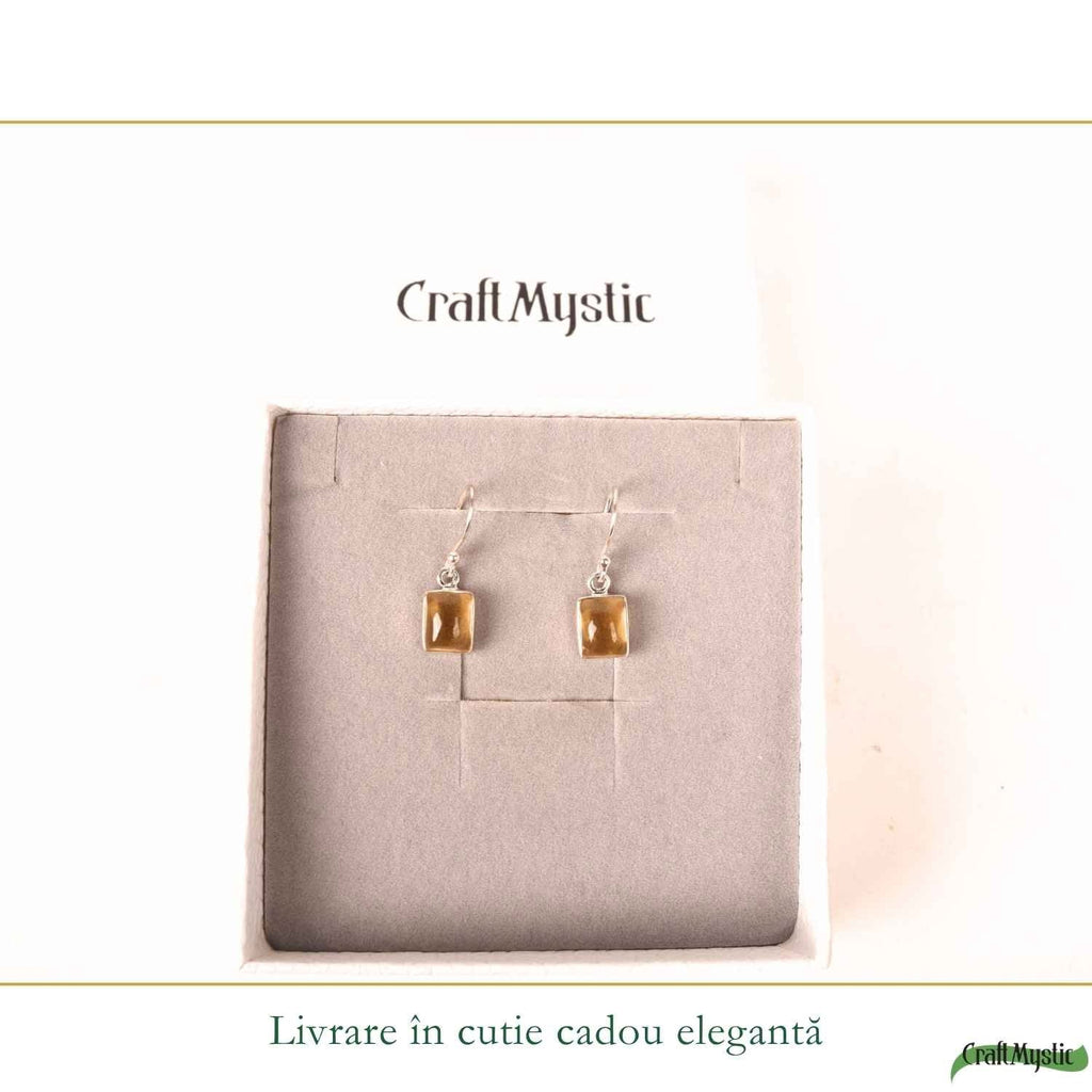 Cercei cu Citrin, Argint 925 – CraftMystic