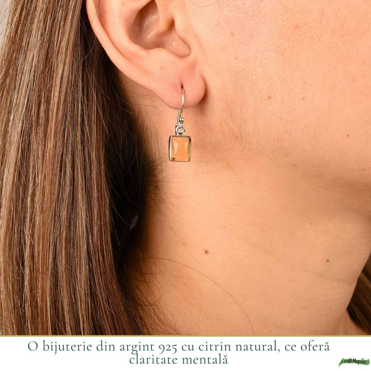 Cercei cu Citrin, Argint 925 – CraftMystic