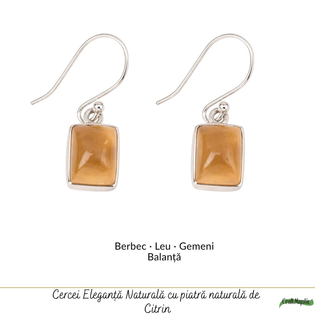 Cercei cu Citrin, Argint 925 – CraftMystic
