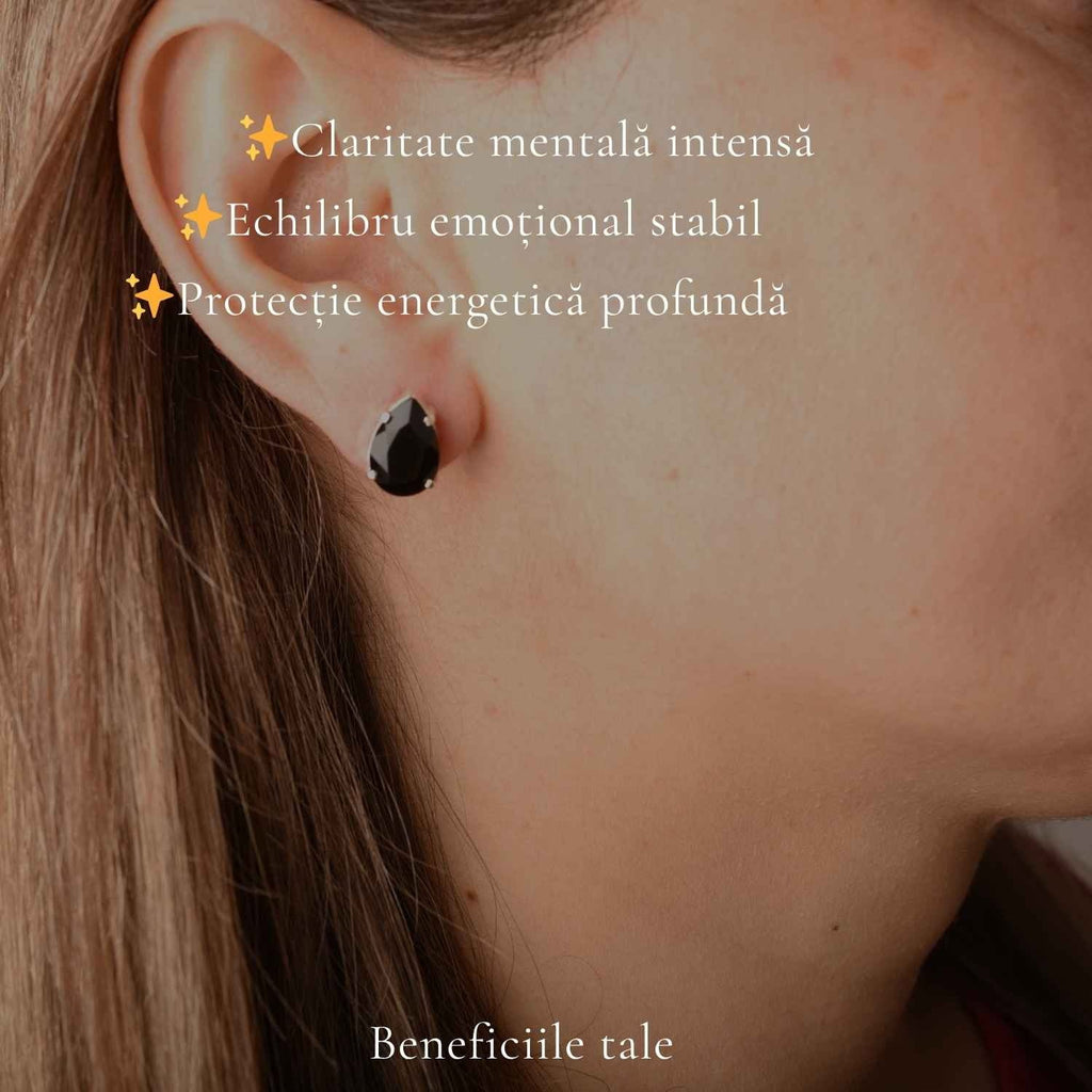 Cercei cu Obsidian, Argint 925 – CraftMystic