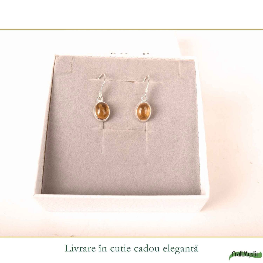 Cercei cu Citrin, Argint 925 – CraftMystic