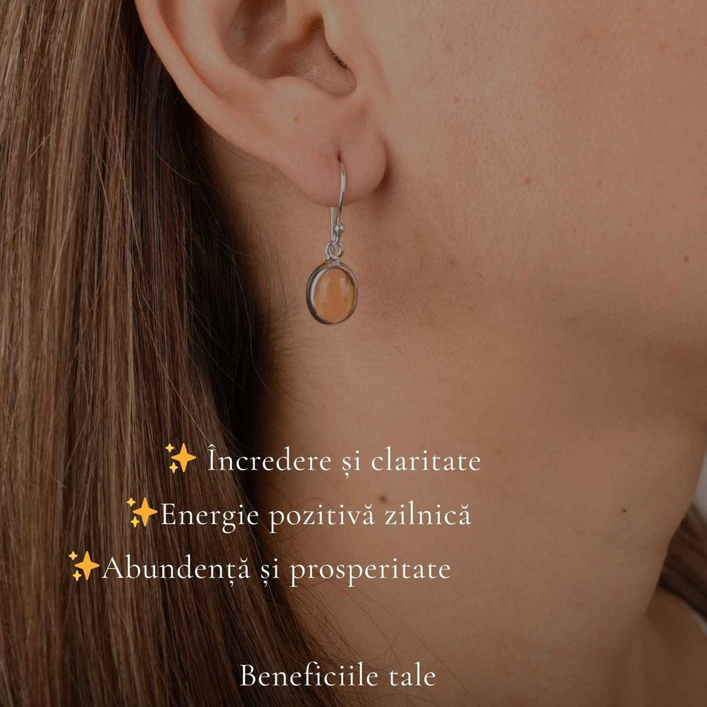 Cercei cu Citrin, Argint 925 – CraftMystic
