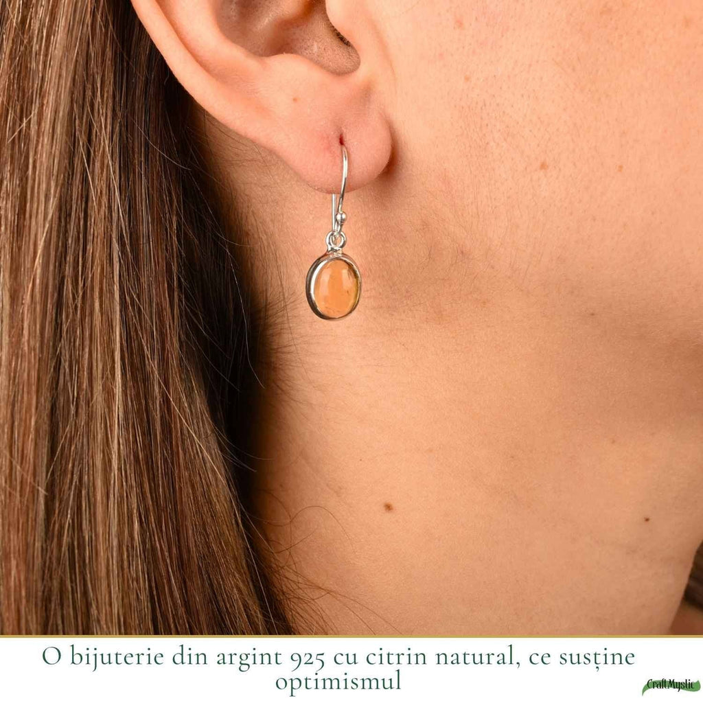Cercei cu Citrin, Argint 925 – CraftMystic