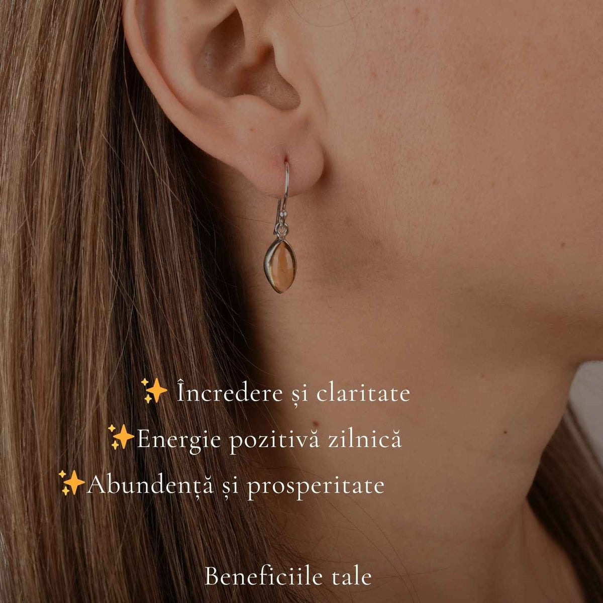 Cercei cu Citrin, Argint 925 – CraftMystic