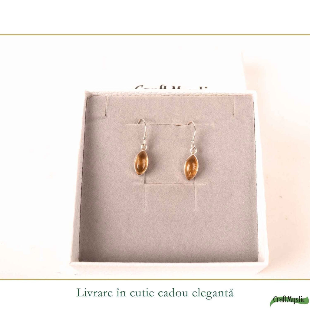 Cercei cu Citrin, Argint 925 – CraftMystic