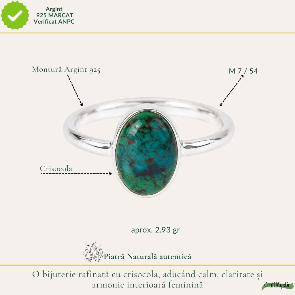Inel cu Crisocol, Argint 925 – CraftMystic