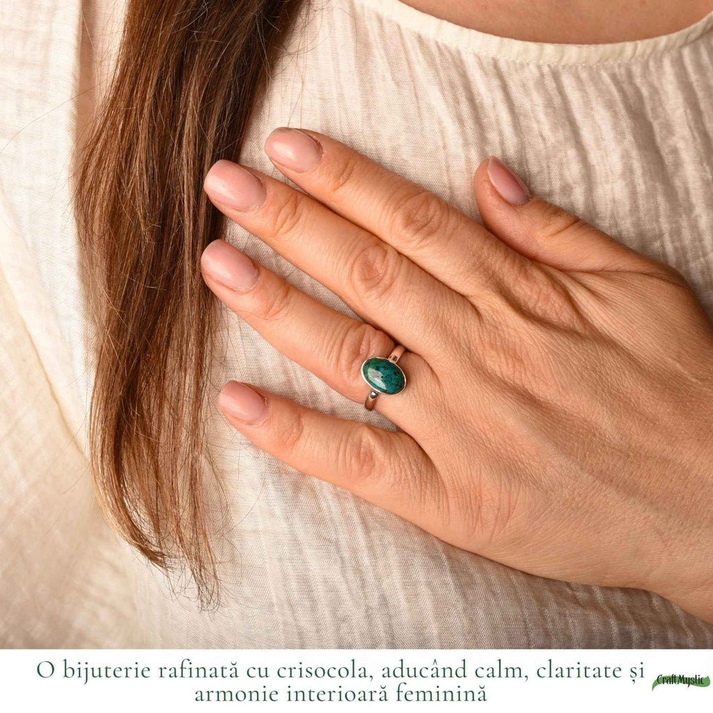 Inel cu Crisocol, Argint 925 – CraftMystic