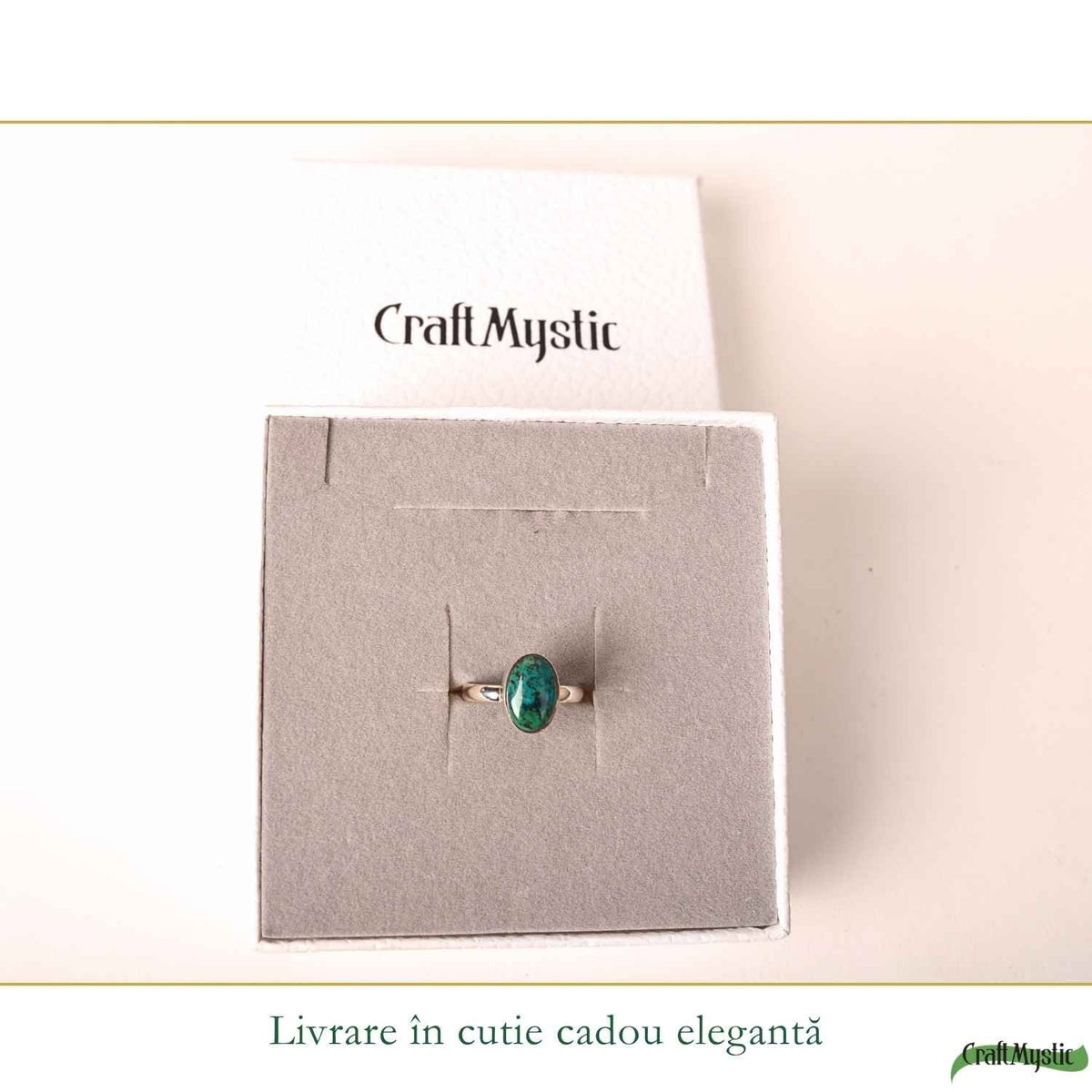 Inel cu Crisocol, Argint 925 – CraftMystic