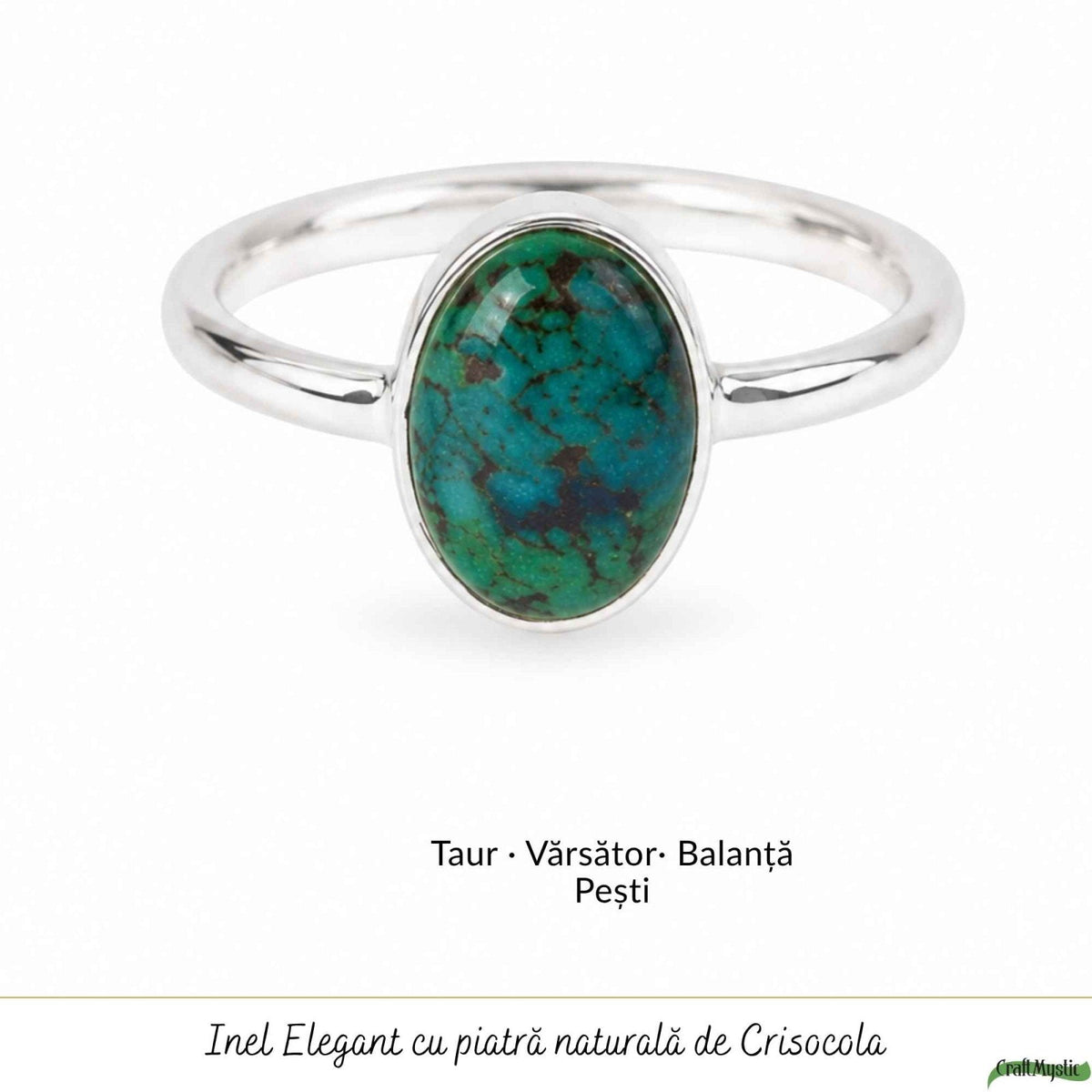 Inel cu Crisocol, Argint 925 – CraftMystic