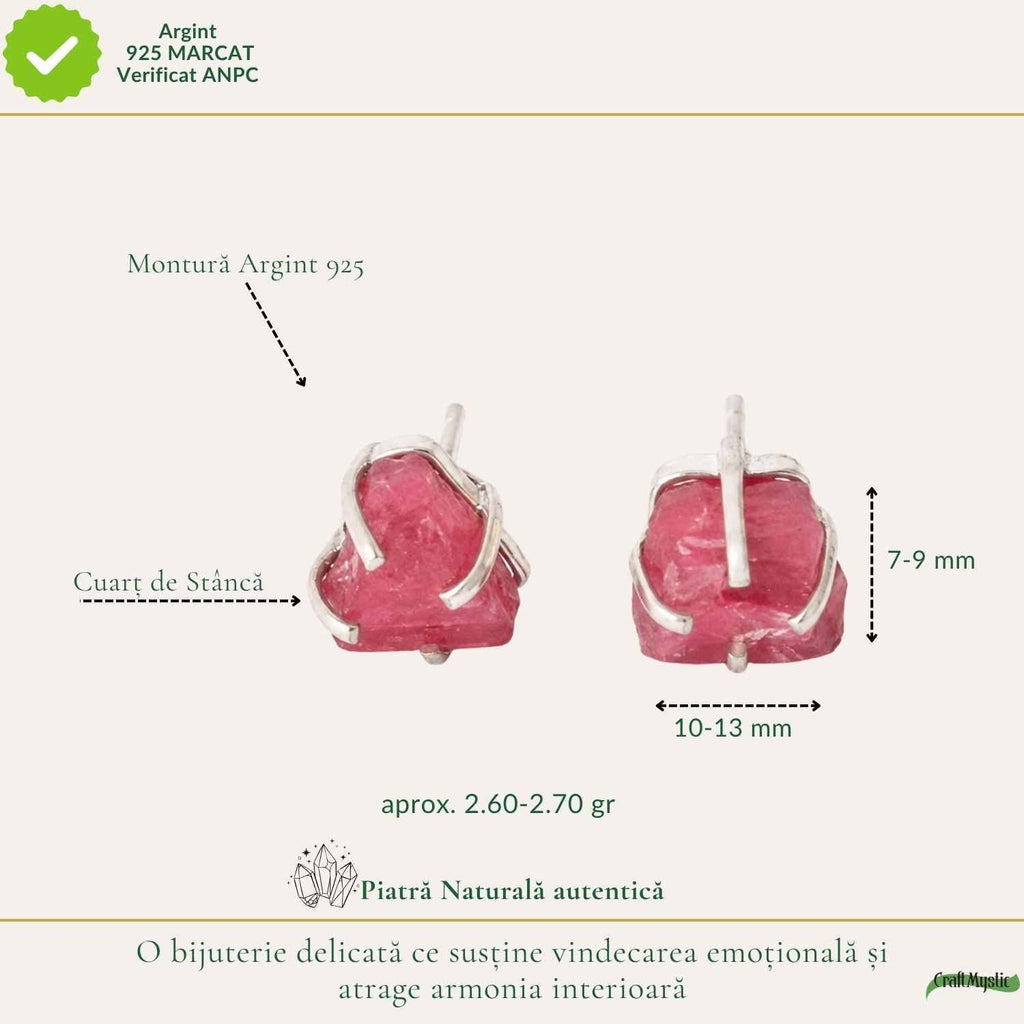 Cercei cu Rodonit, Argint 925 – CraftMystic