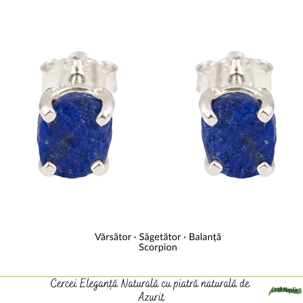 Cercei cu Azurit, Argint 925 – CraftMystic