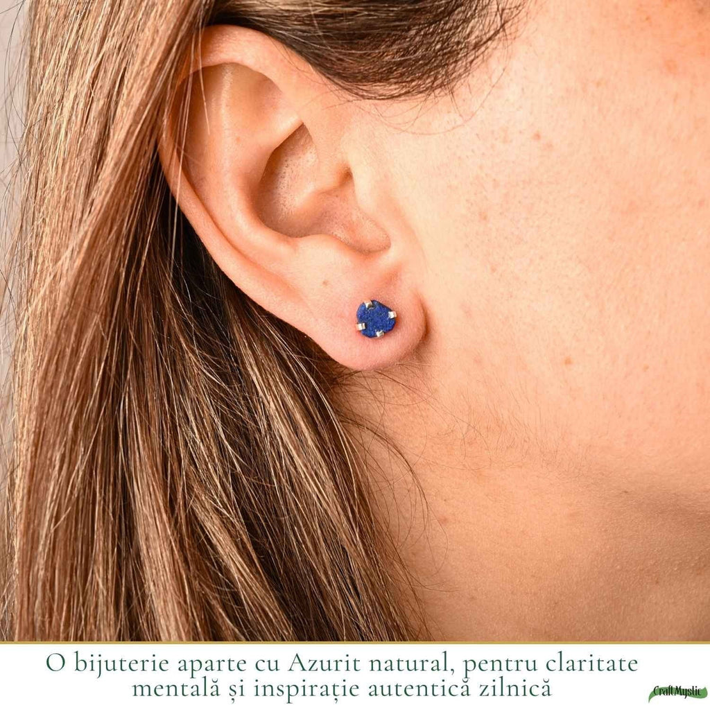 Cercei cu Azurit, Argint 925 – CraftMystic