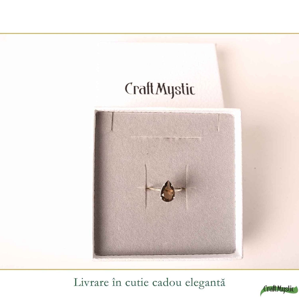 Inel cu Cuarț Fumuriu, Argint 925 – CraftMystic