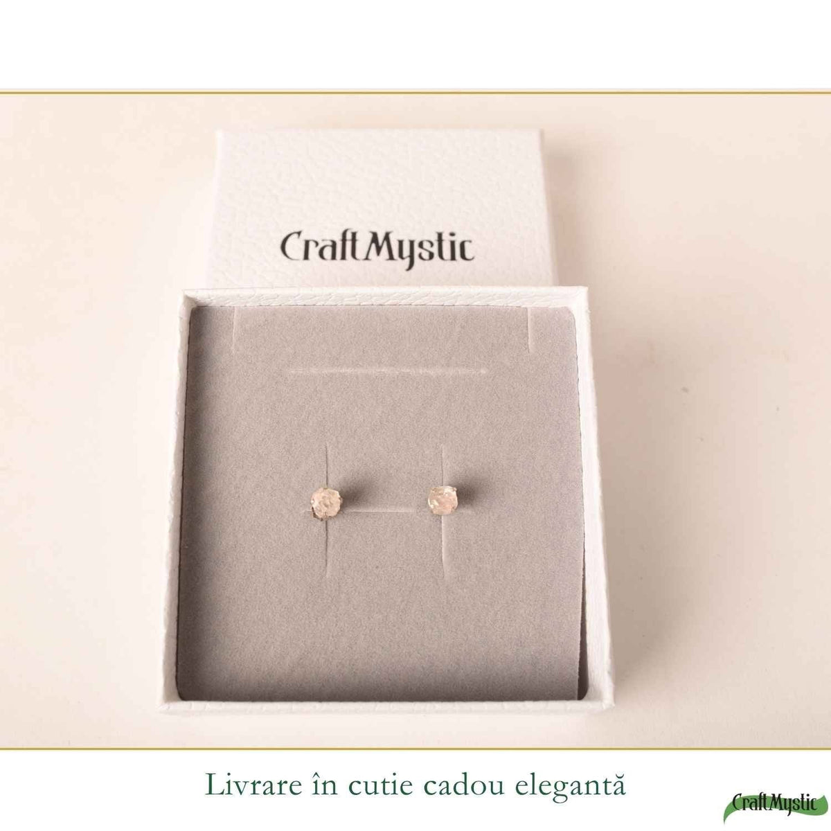 Cercei cu Cuarț Roz, Argint 925 – CraftMystic