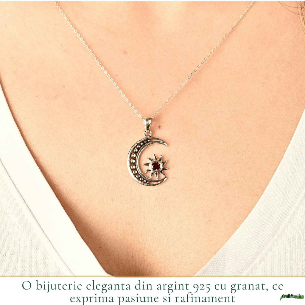 Colier cu Granat, Argint 925 – CraftMystic