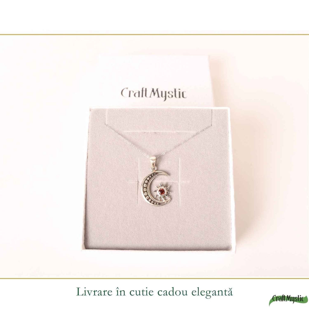 Colier cu Granat, Argint 925 – CraftMystic