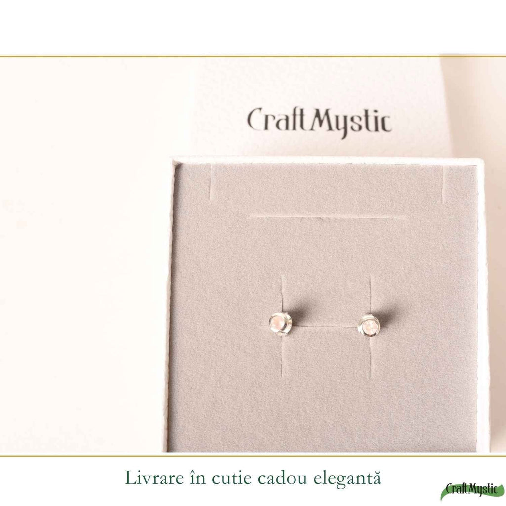 Cercei cu Cuarț Roz, Argint 925 – CraftMystic