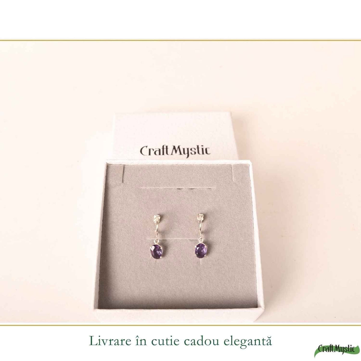 Cercei cu Ametist, Argint 925 – CraftMystic