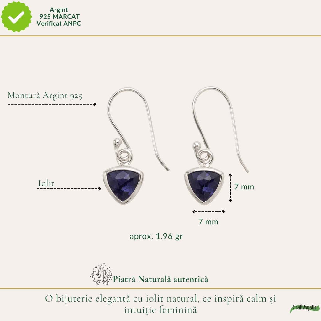 Cercei cu Iolit, Argint 925 – CraftMystic