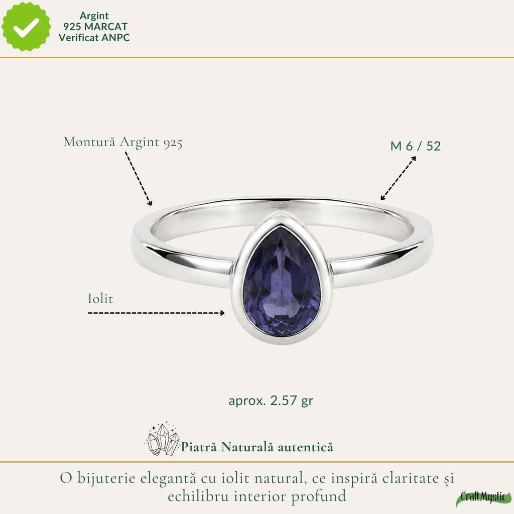Inel cu Iolit, Argint 925 – CraftMystic