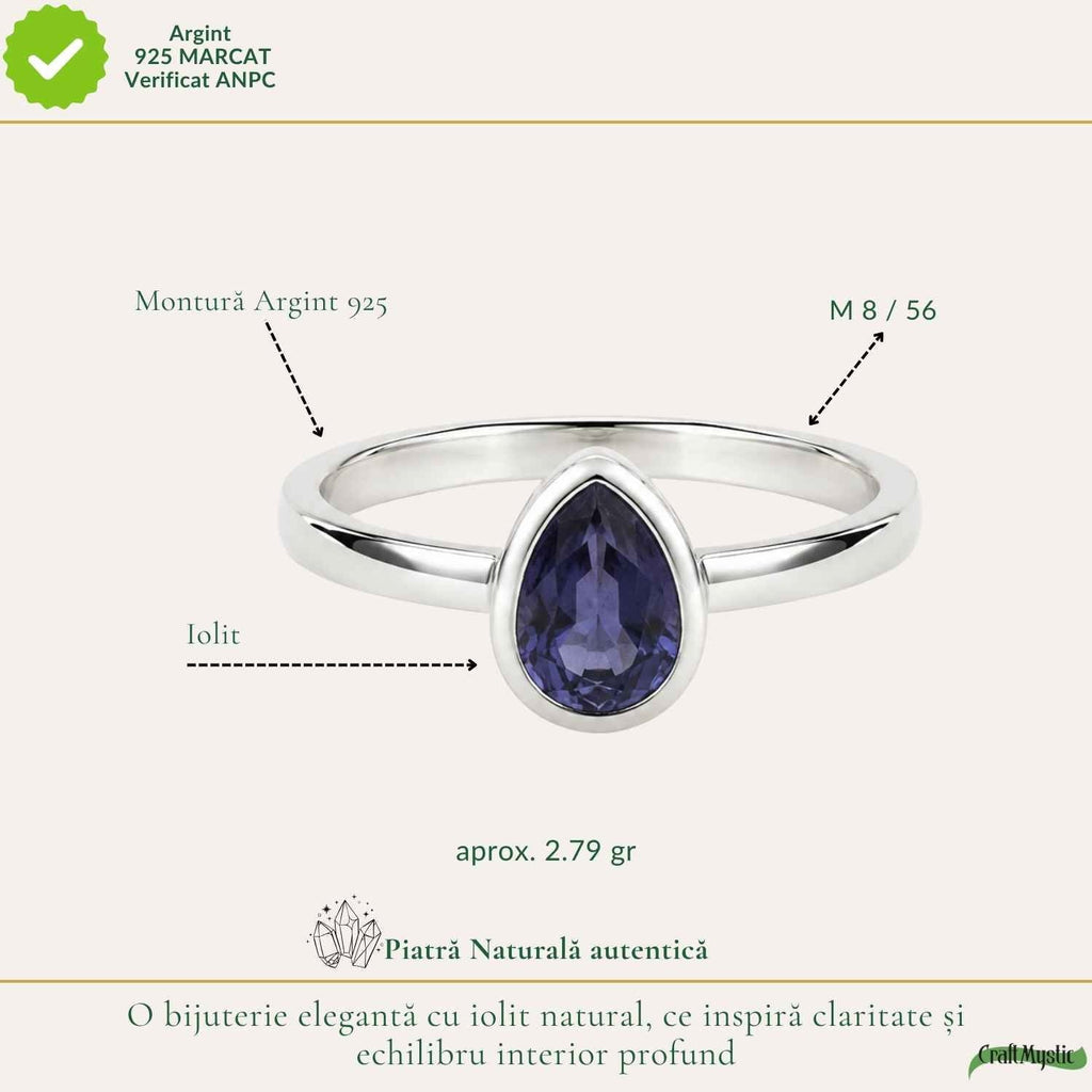 Inel cu Iolit, Argint 925 – CraftMystic