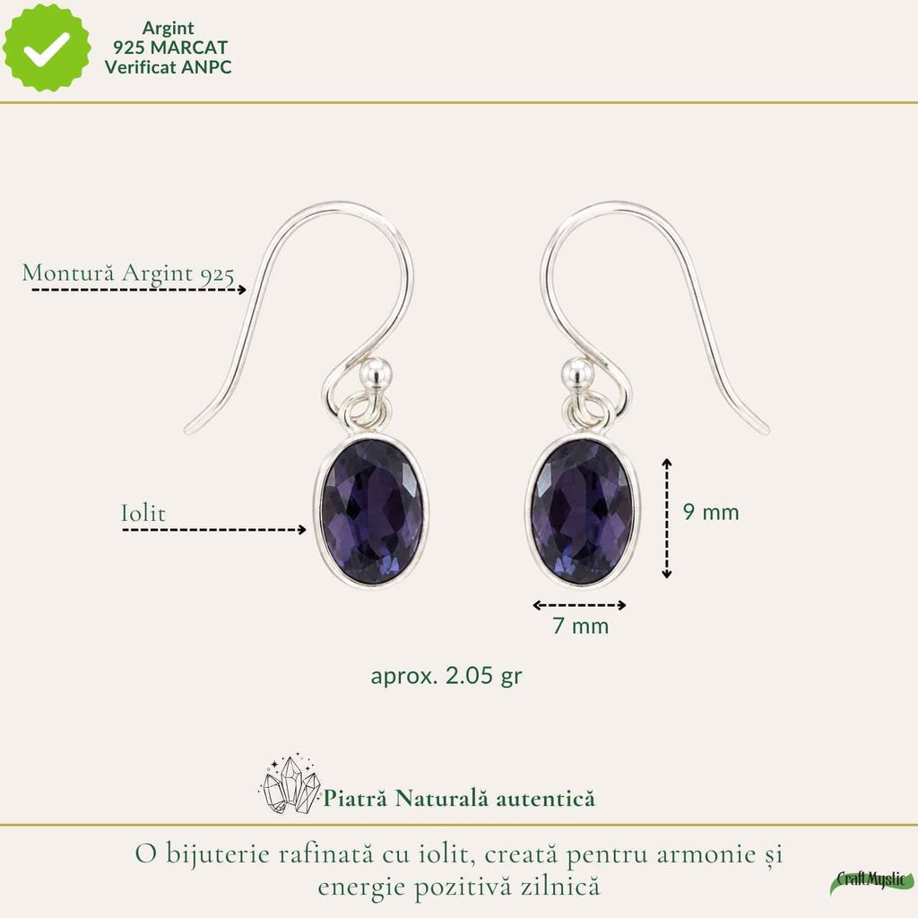 Cercei cu Iolit, Argint 925 – CraftMystic