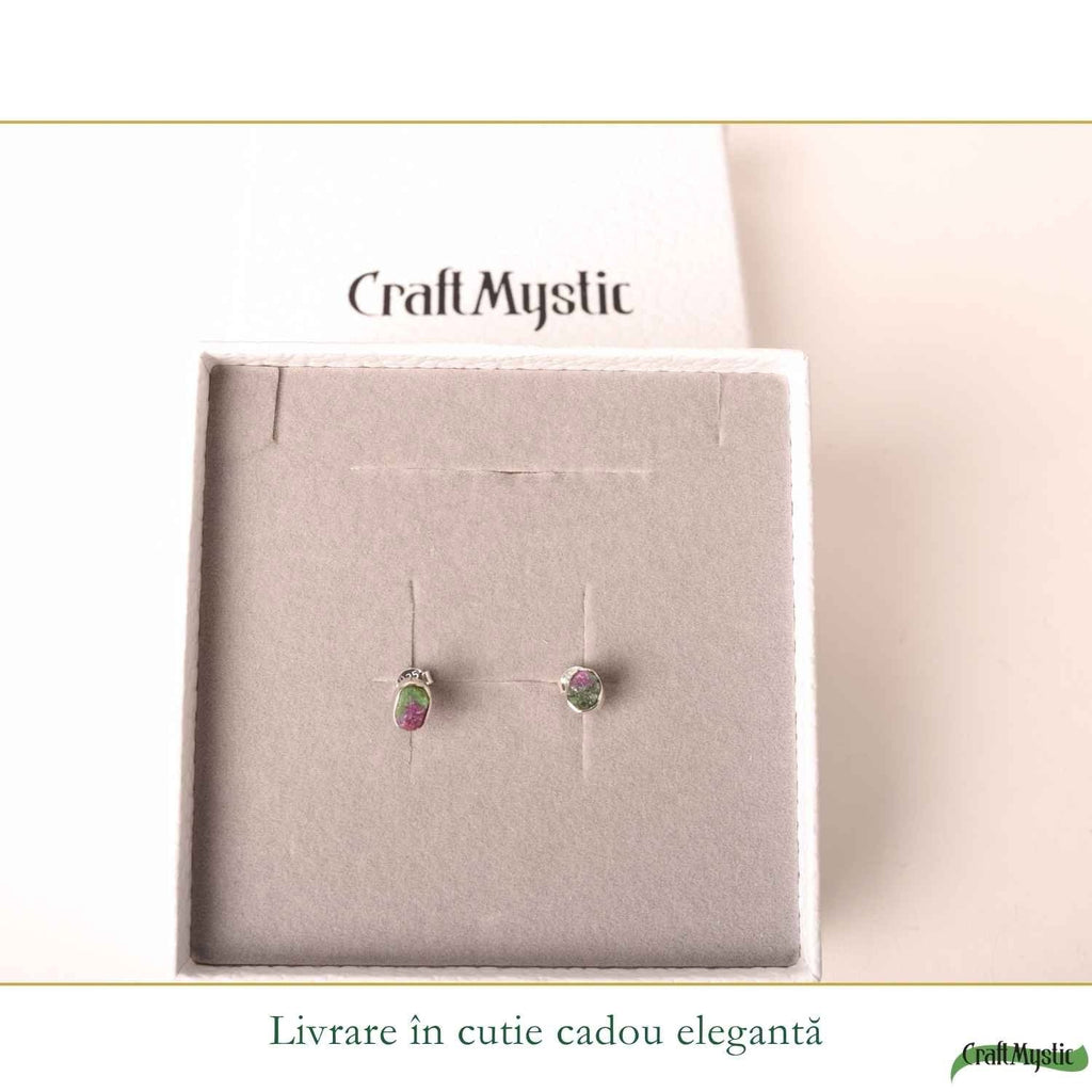 Cercei cu Rubin Zoisit, Argint 925 – CraftMystic