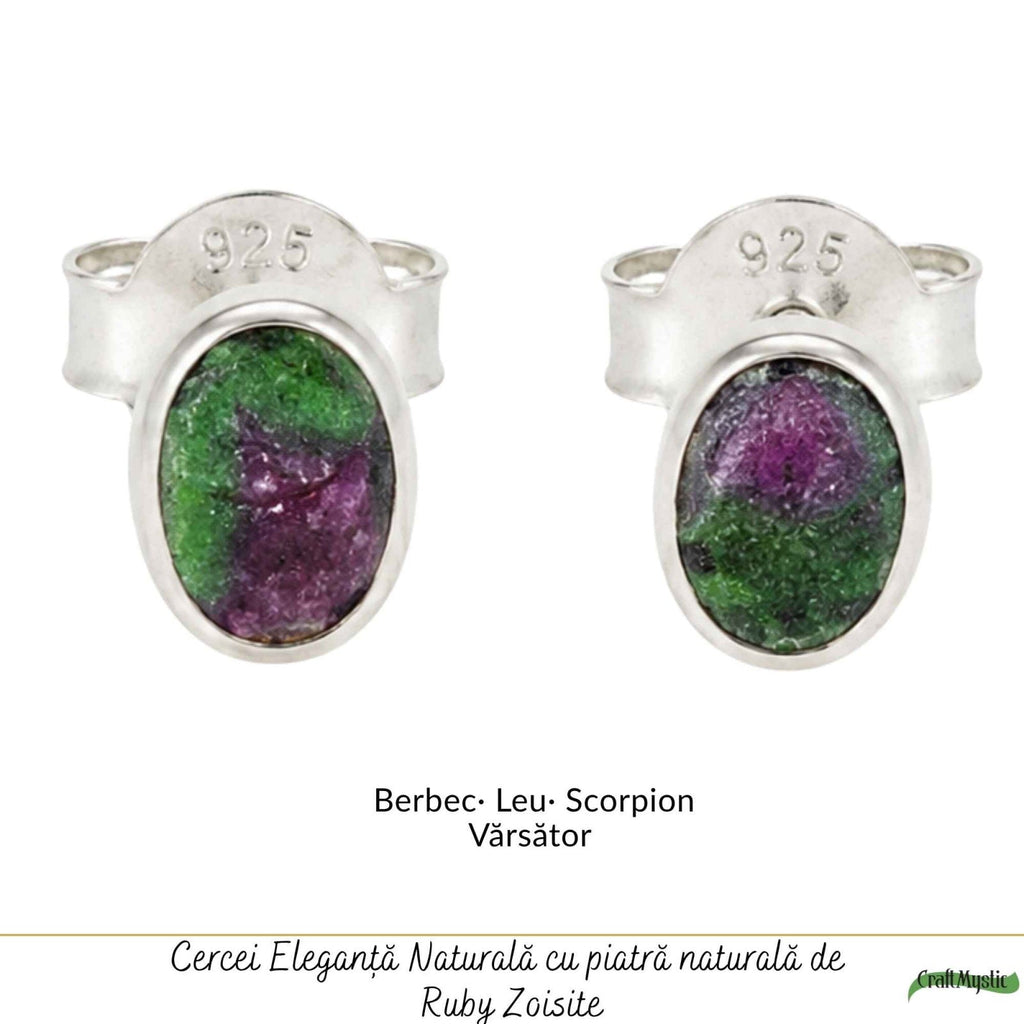 Cercei cu Rubin Zoisit, Argint 925 – CraftMystic