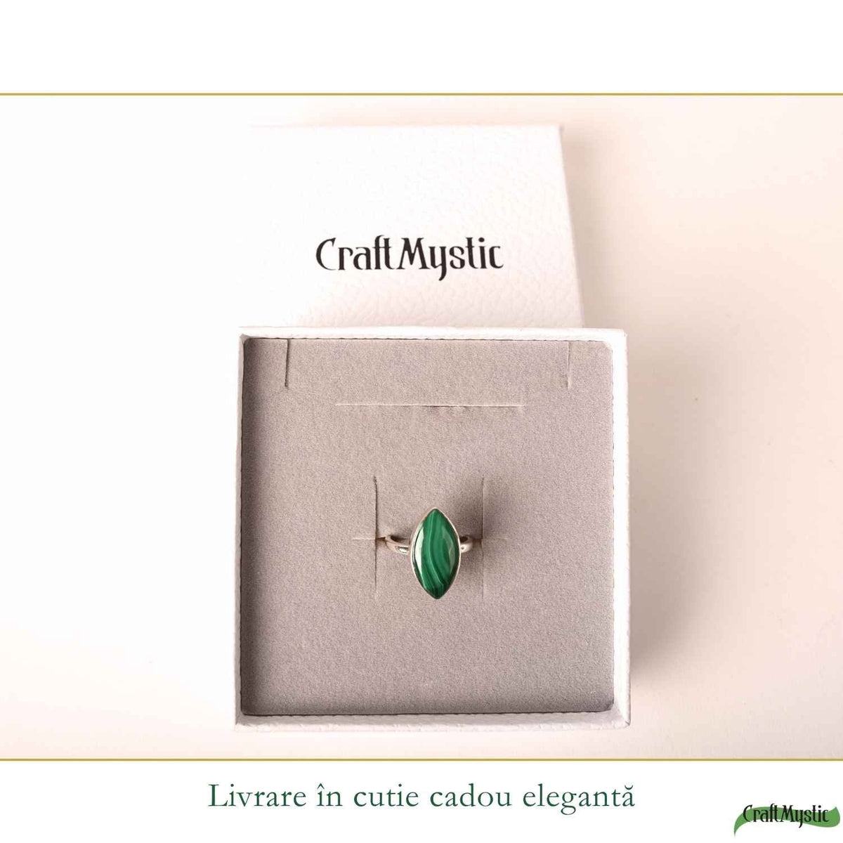 Inel cu Malachit, Argint 925 – CraftMystic