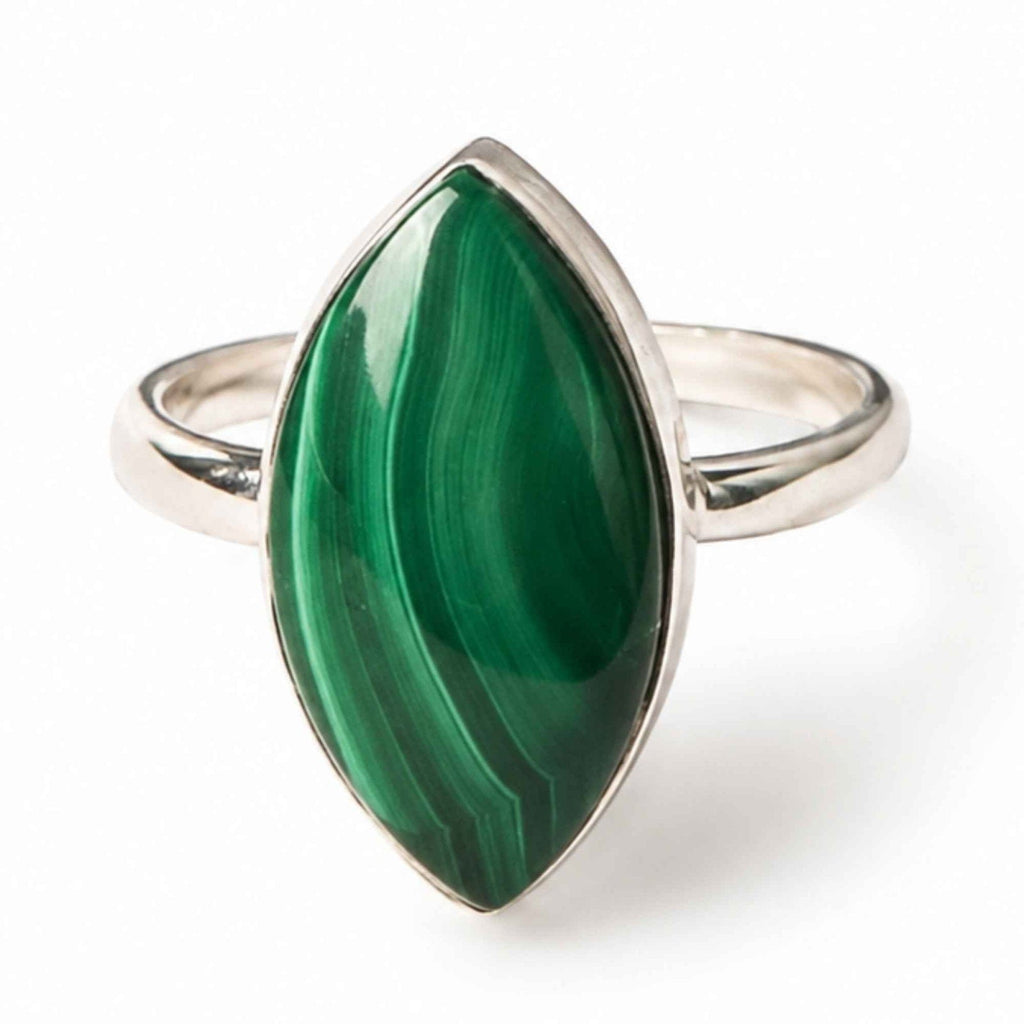 Inel cu Malachit, Argint 925 – CraftMystic