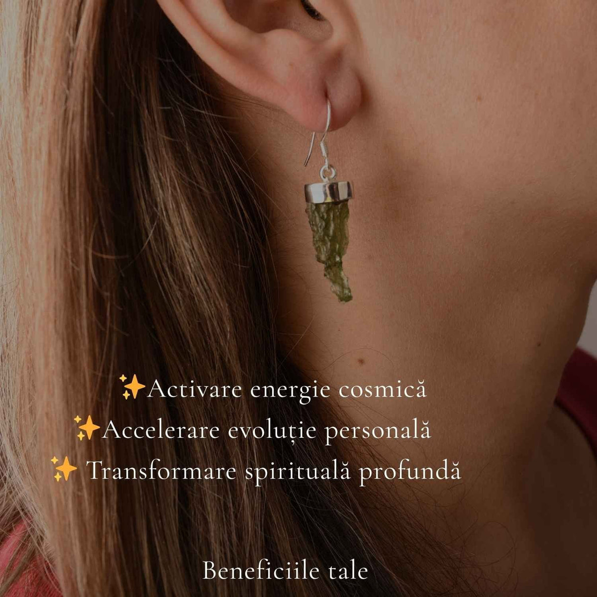 Cercei cu Moldavit, Argint 925 – CraftMystic