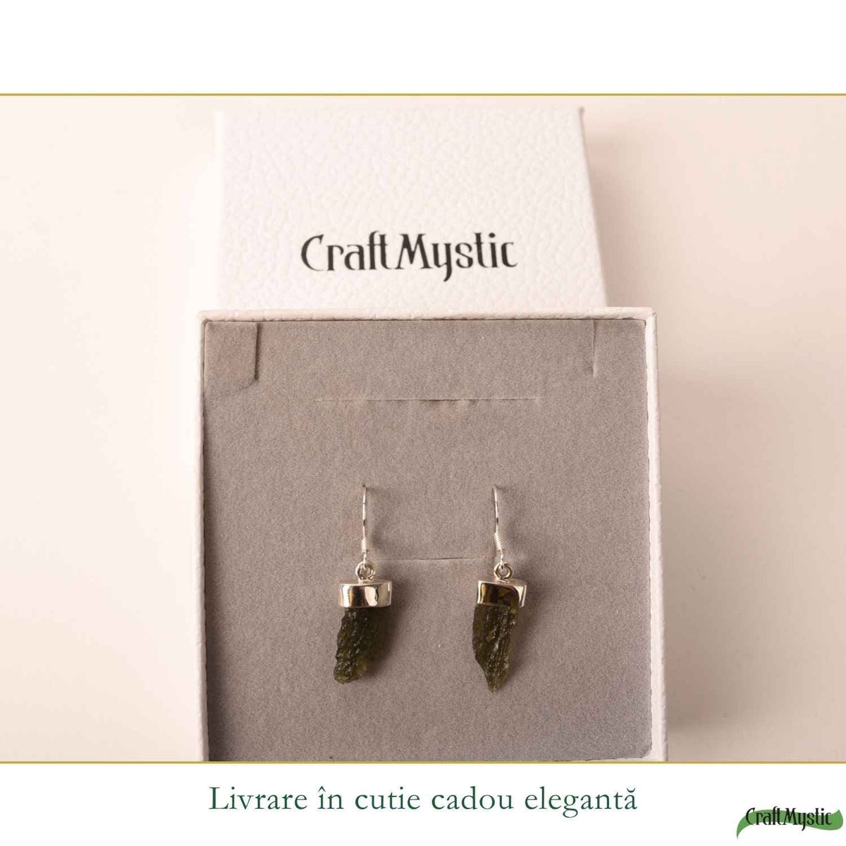 Cercei cu Moldavit, Argint 925 – CraftMystic