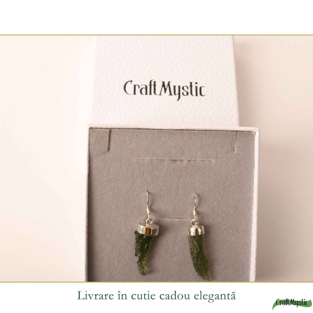 Cercei cu Moldavit, Argint 925 – CraftMystic