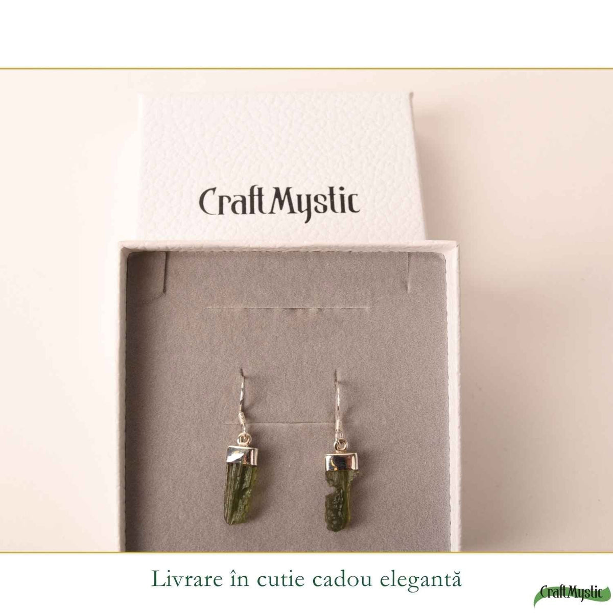 Cercei cu Moldavit, Argint 925 – CraftMystic