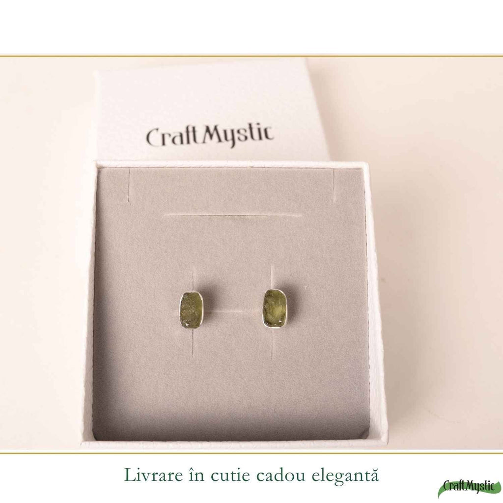 Cercei cu Moldavit, Argint 925 – CraftMystic