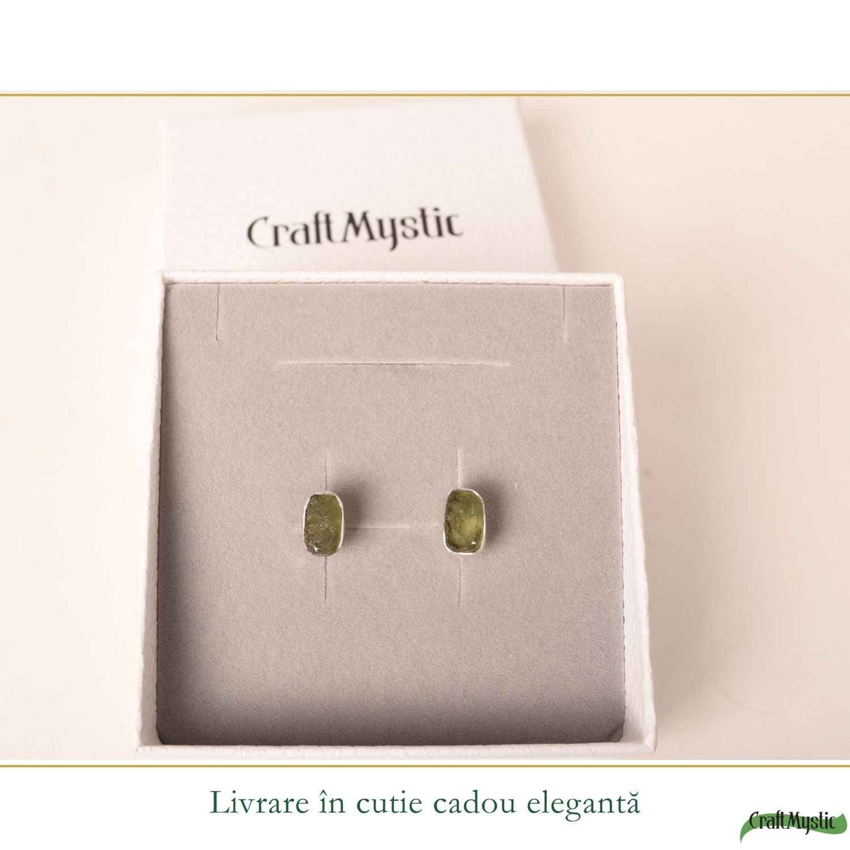 Cercei cu Moldavit, Argint 925 – CraftMystic