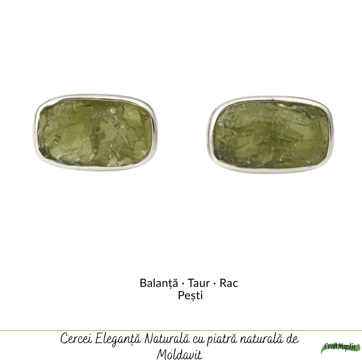 Cercei cu Moldavit, Argint 925 – CraftMystic