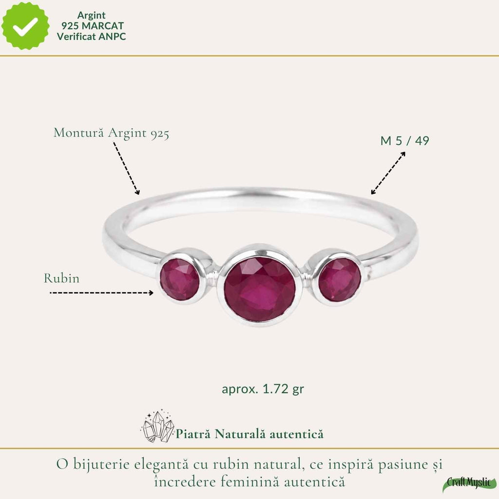 Inel cu Rubin, Argint 925 – CraftMystic