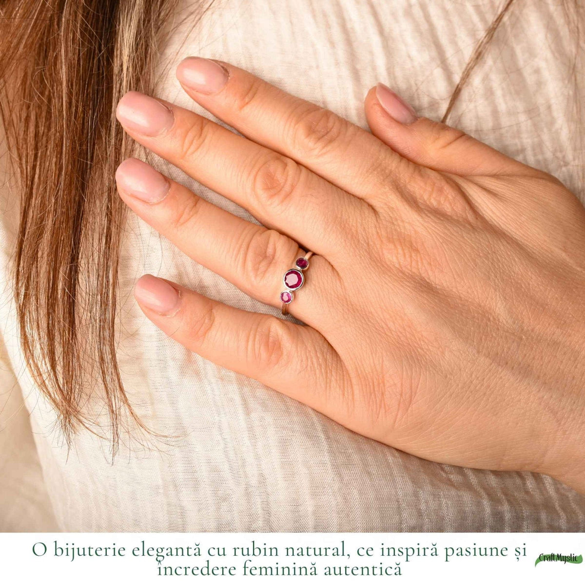 Inel cu Rubin, Argint 925 – CraftMystic