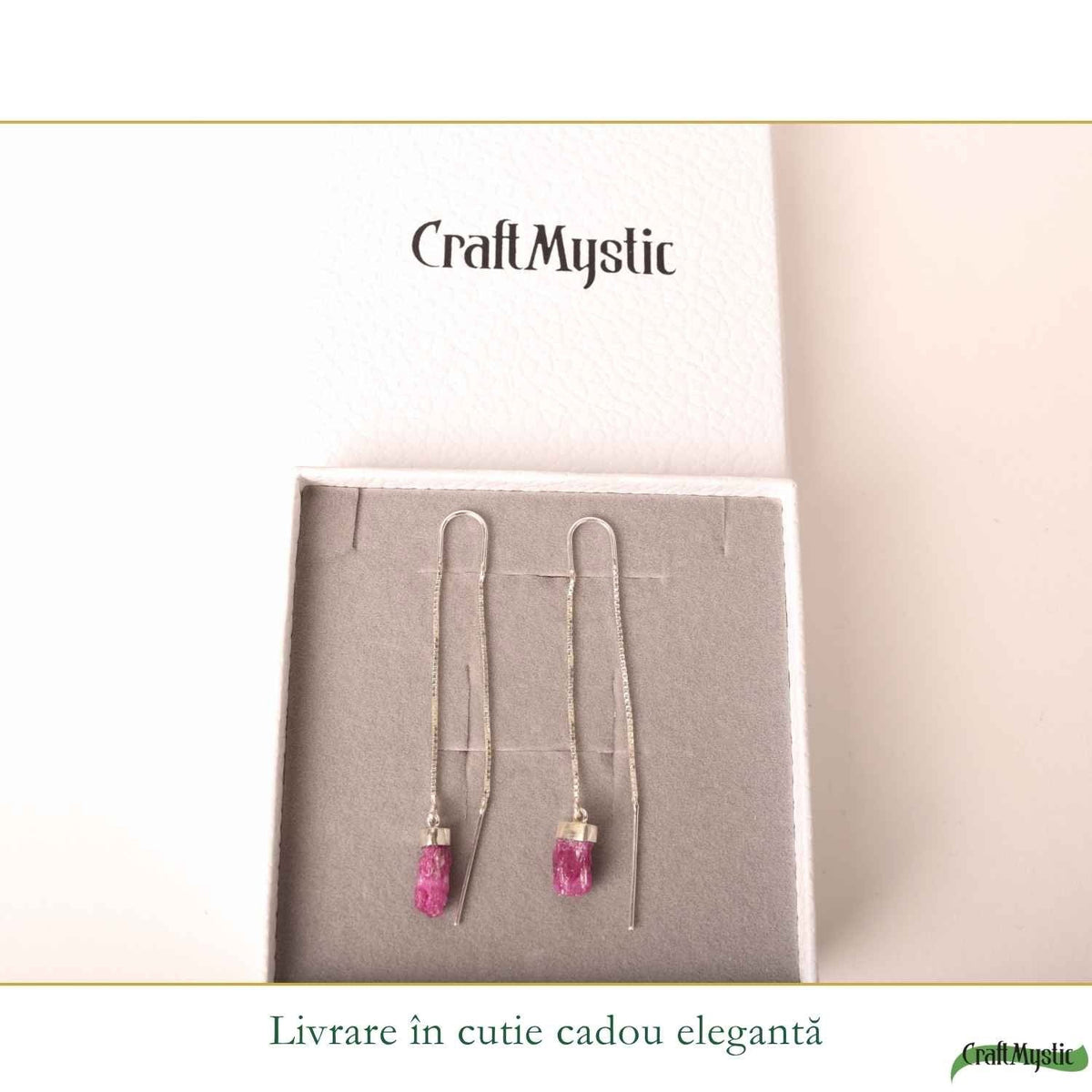 Cercei cu Rubin, Argint 925 – CraftMystic